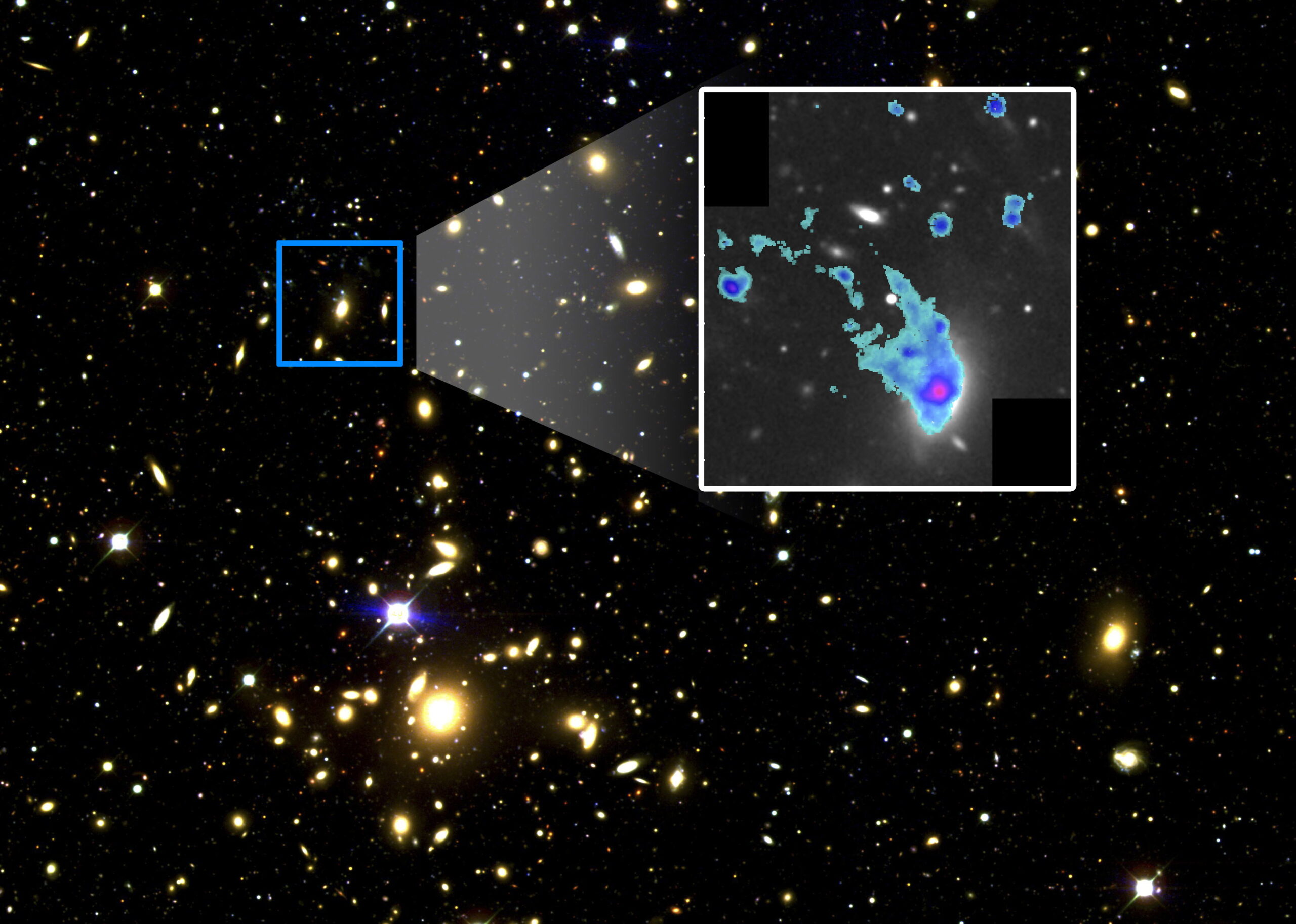 Desvestimiento en el acto: Inusual caso de una galaxia elíptica