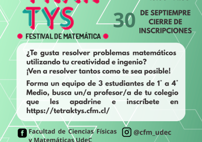 Tetraktys 2025: Festival de Matemática de FCFM celebra su octava versión el próximo 18 de octubre